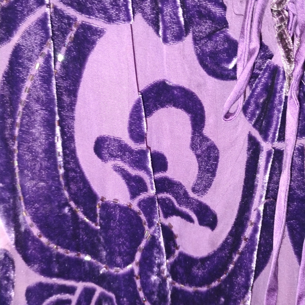 Hale Bob Purple Velvet Blouse - Picture 4 of 5